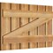 Ekena Millwork Spaced Board-n-Batten Shutters w/Z-Bar, Rough Sawn Western Red Cedar, 34 3/4W x 21H, PR RBS06Z35X021RWR - alternate 2